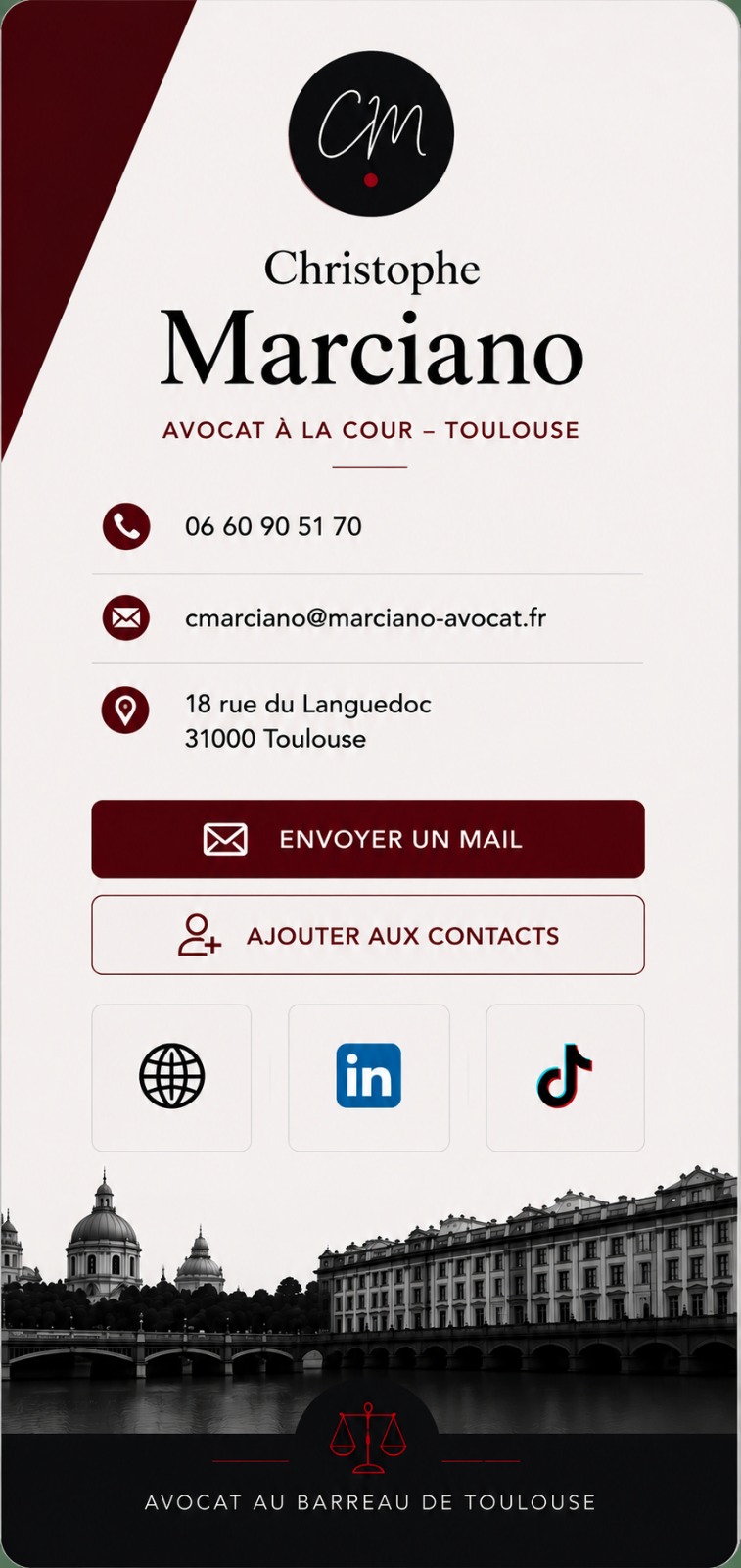 Carte de visite Christophe Marciano